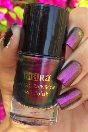 Mara Rainbow Nail Polish Oje - Pink - Gold - Green
